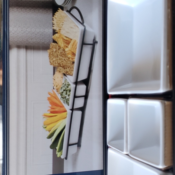 New Beekman Home Serving Set w/ Metal Stand - Picture 3 of 4